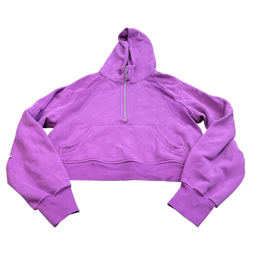 Lululemon Scuba Half Zip Hoodie Womens XS/S Purple Oversized Cropped Pullover